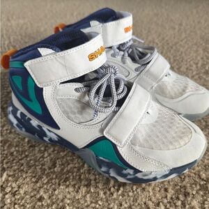 SHAQ Kids High-Top Sneakers - White and Blue